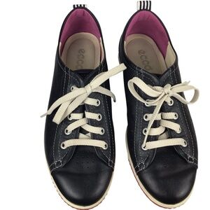 Ecco Black Leather Lace Up Shoes